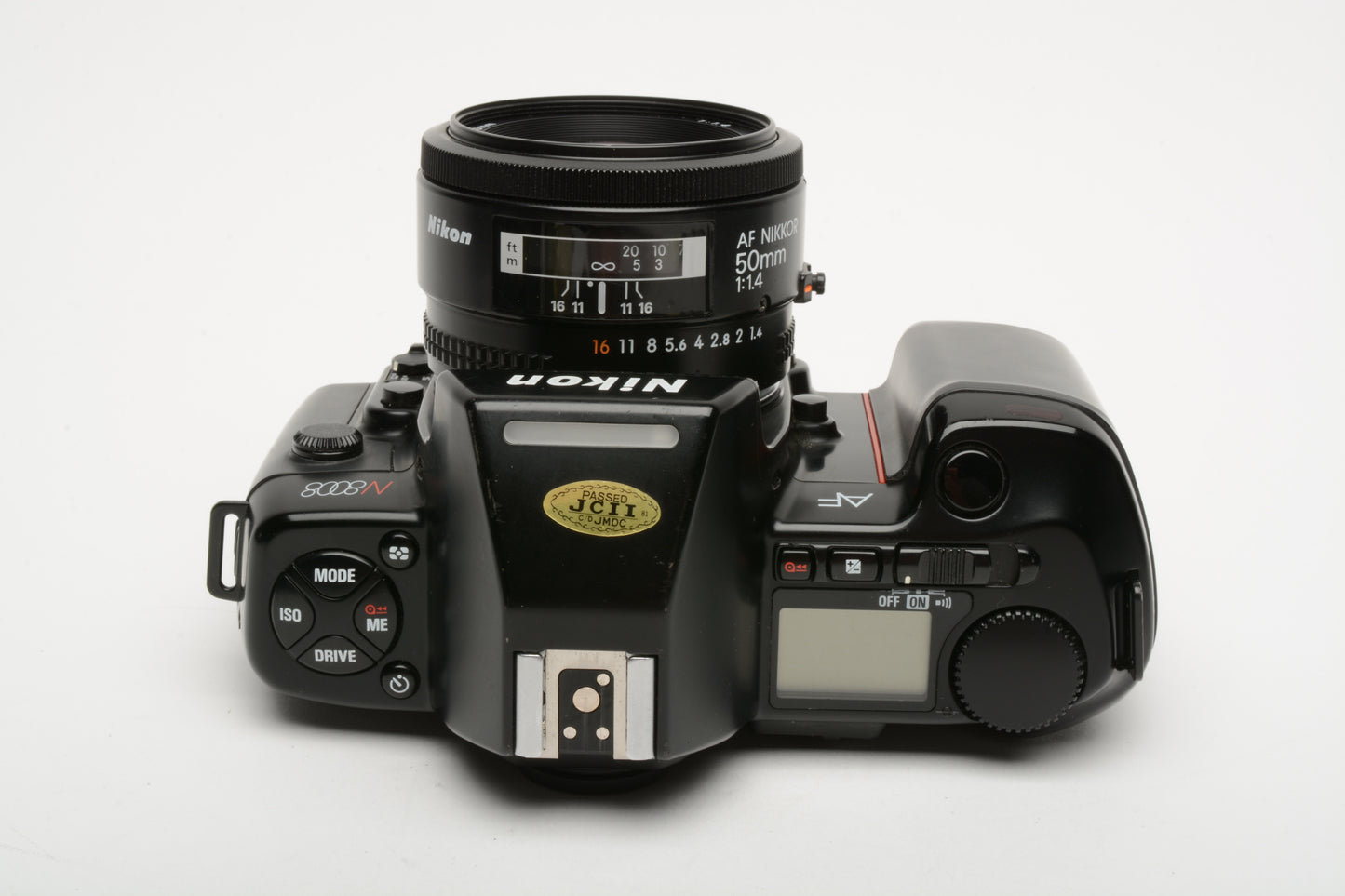 Nikon N8008 35mm SLR w/Nikon AF Nikkor 50mm f1.4 lens, Very clean, +manual