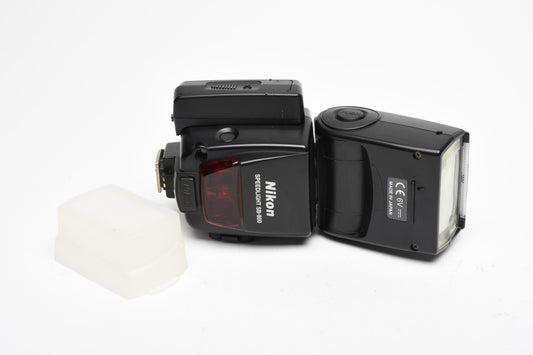 Nikon SB-800 Speedlight flash w/diffuser, extra chamber, Tested, clean