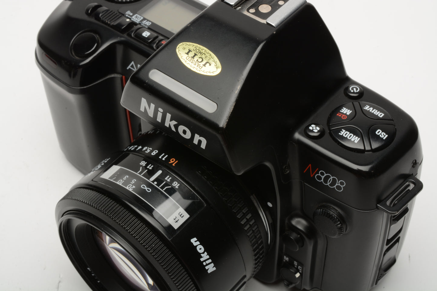 Nikon N8008 35mm SLR w/Nikon AF Nikkor 50mm f1.4 lens, Very clean, +manual