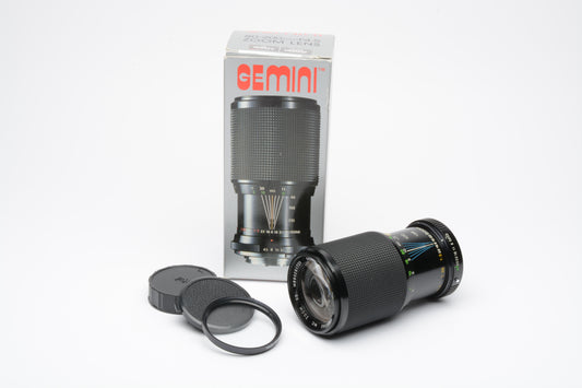 Gemini 80-200mm f4.5 zoom lens, caps, Pentax PK Mount, Mint, Boxed