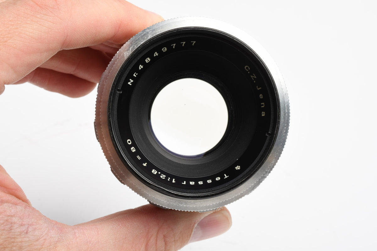 Carl Zeiss Jena Tessar 80mm F2.8 Lens Exakta Mount, Clear & Sharp!