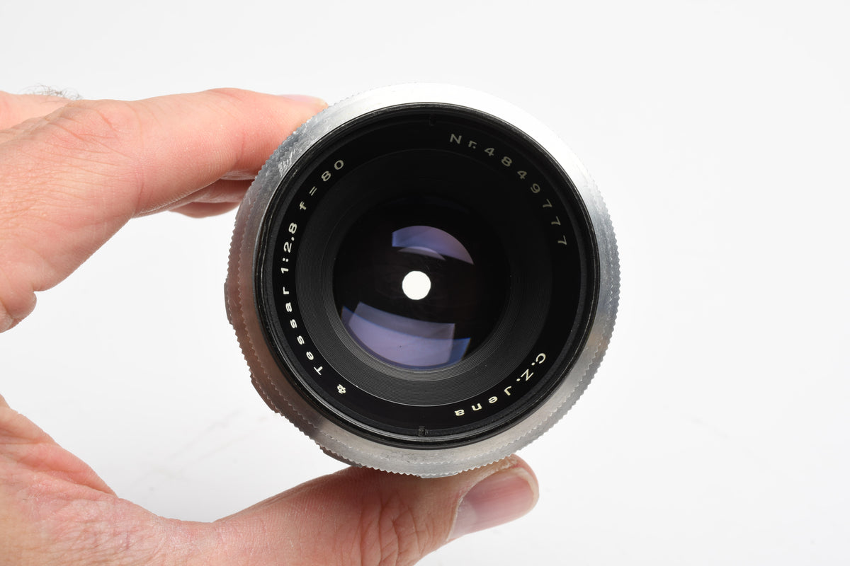 Carl Zeiss Jena Tessar 80mm F2.8 Lens Exakta Mount, Clear & Sharp!