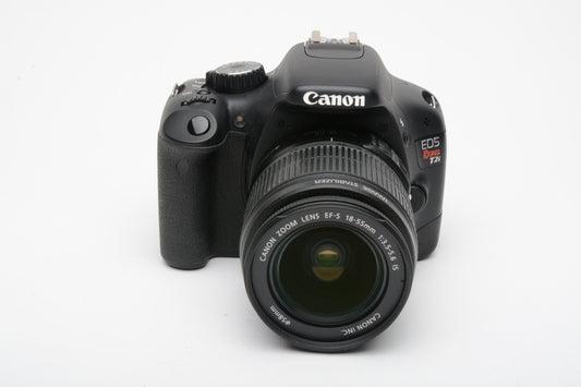 Canon Rebel T2i DSLR w/EF-S 18-55mm f3.5-5.6 IS, batt+charger++ Only 2310 Acts!