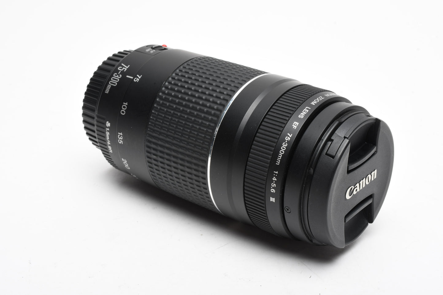 Canon EF 75-300mm f4-5.6 III Telephoto zoom, caps, Good!