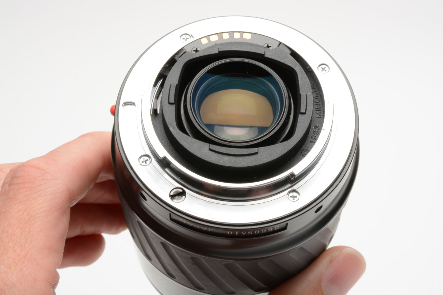 Minolta Maxxum AF Zoom 70-210mm f4.5-5.6 lens, caps, hood, nice & clean