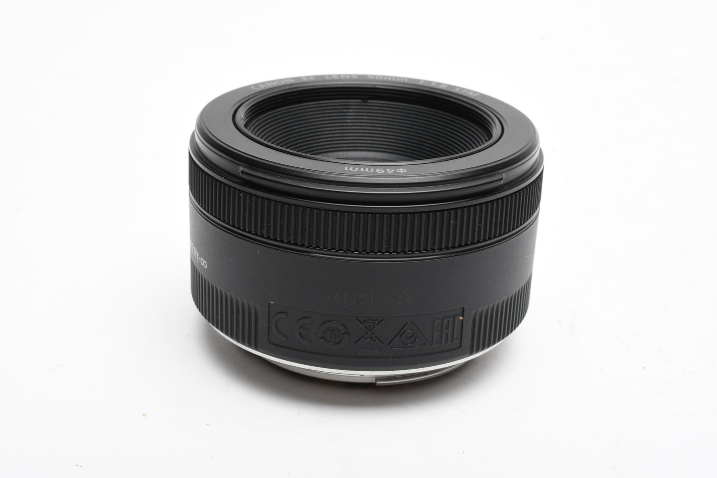 Canon EF 50mm f1.8 STM prime lens, caps, Hood, Great