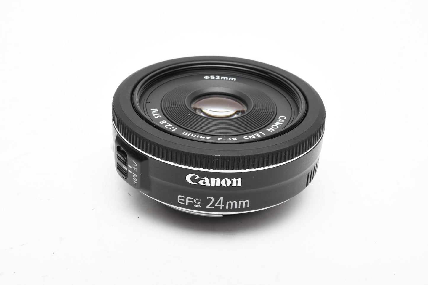 Canon EFS 24mm F2.8 STM Pancake macro lens, w/Caps, Mint