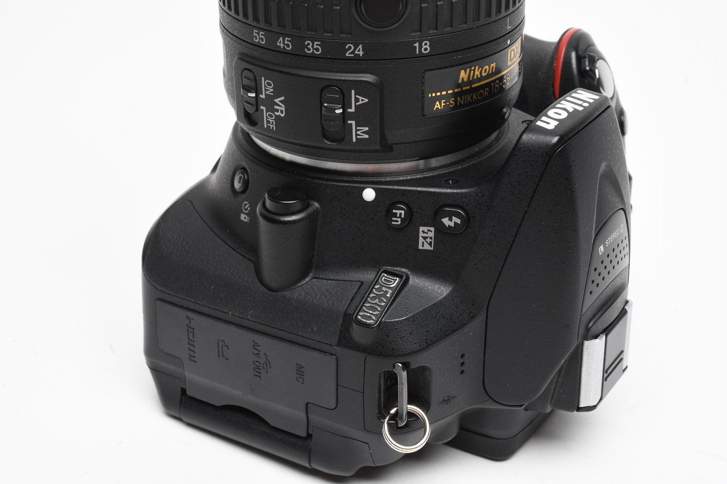 Nikon D5300 DSLR w/18-55mm zoom, 2X batts+charger+wrist strap+book Only 7259 Acts