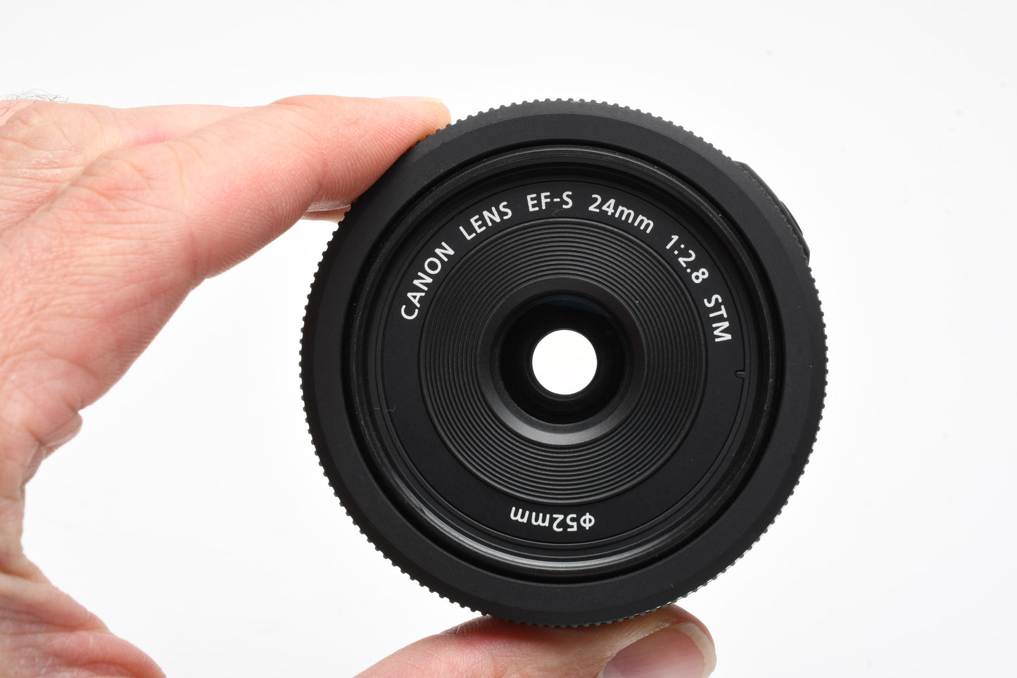 Canon EFS 24mm F2.8 STM Pancake macro lens, w/Caps, Mint