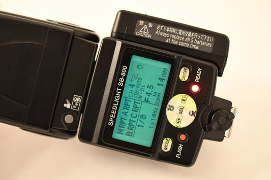 Nikon SB-800 Speedlight flash w/diffuser, extra chamber, Tested, clean