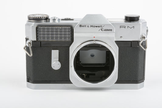 Bell & Howell Canon Canonflex RM 35mm SLR body, working meter & speeds, clean!