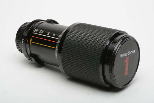 Vivitar 70-210mm f3.5 VMC Series 1 Macro lens Minolta MD mount, caps