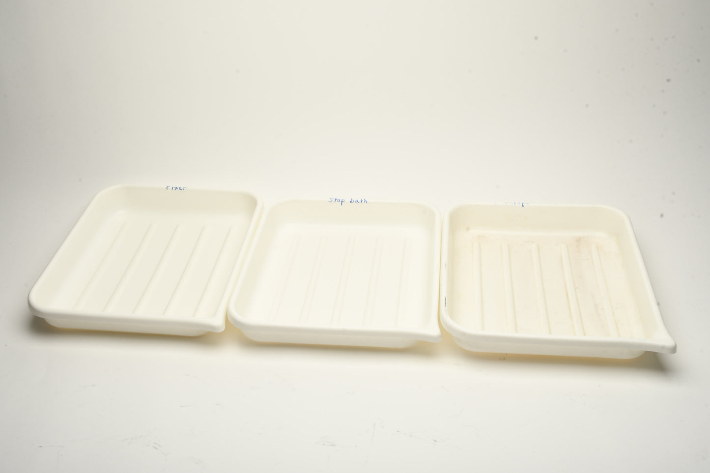 3X White 10.5x12.5" darkroom printing trays for 8x10 Printing, Clean