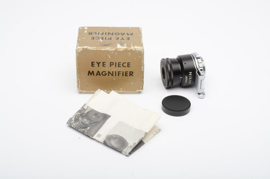 Nikon eyepiece magnifier, Mint, boxed, w/Instructions