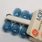 12-Lamp pack of M3B Blue bulbs (Total 12 bulbs) Boxed