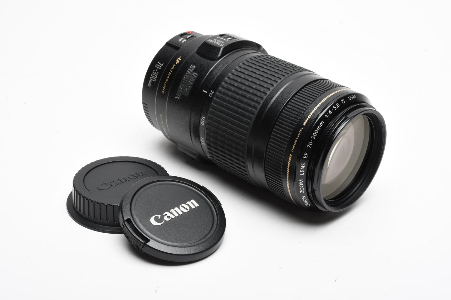 Canon EF 70-300mm f4-5.6 IS USM zoom lens, Caps, Great!