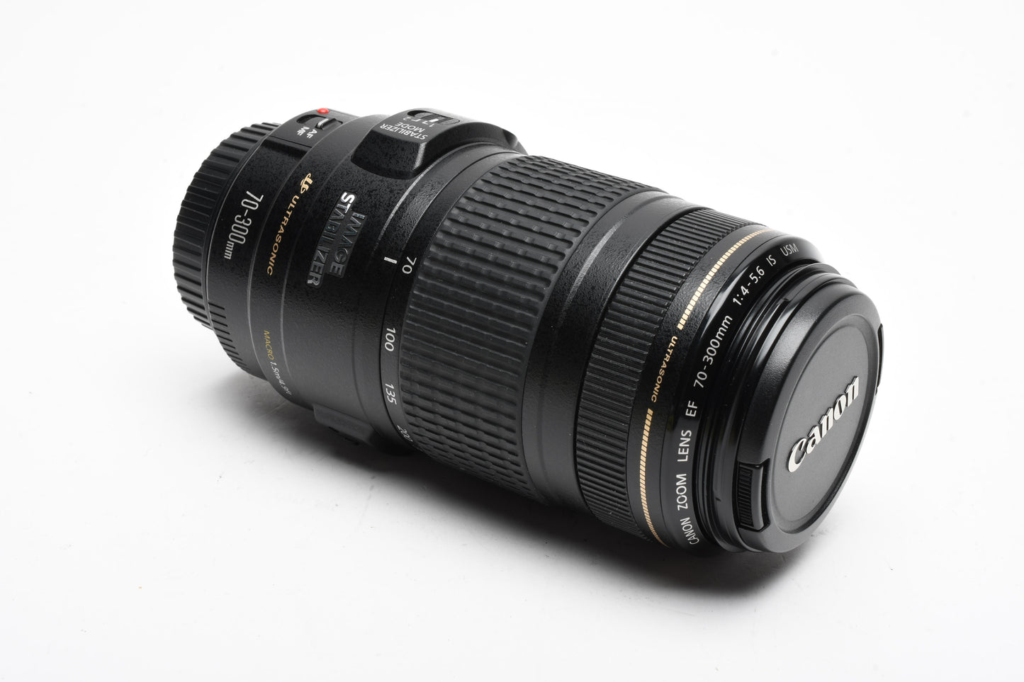 Canon EF 70-300mm f4-5.6 IS USM zoom lens, Caps, Great!
