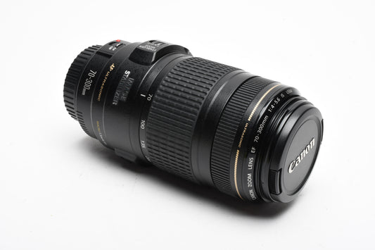 Canon EF 70-300mm f4-5.6 IS USM zoom lens, Caps, Great!