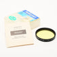 Heliopan S 46 2x -1 46mm yellow filter w/ case and instructions