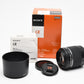 Sony AF 55-200mm f4-5.6 v.2 DT SAM lens, caps, hood, Boxed, Mint-