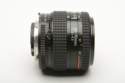 Nikon AF Nikkor 35-70mm f/3.3-4.5, caps, very clean