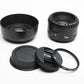 Canon EF 50mm f1.8 II prime lens, caps, hood, UV filter, Great