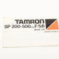 Tamron SP 200-500mm F5.6 Adaptall Telephoto zoom lens 31A, Case, Great!