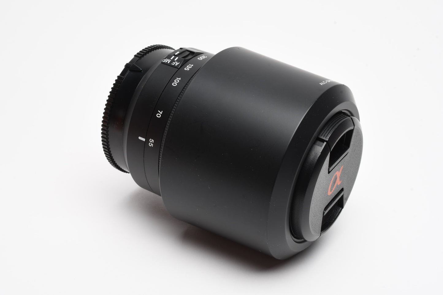 Sony AF 55-200mm f4-5.6 v.2 DT SAM lens, caps, hood, Boxed, Mint-