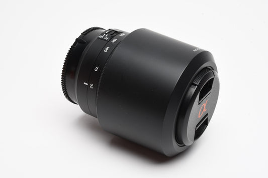 Sony AF 55-200mm f4-5.6 v.2 DT SAM lens, caps, hood, Boxed, Mint-