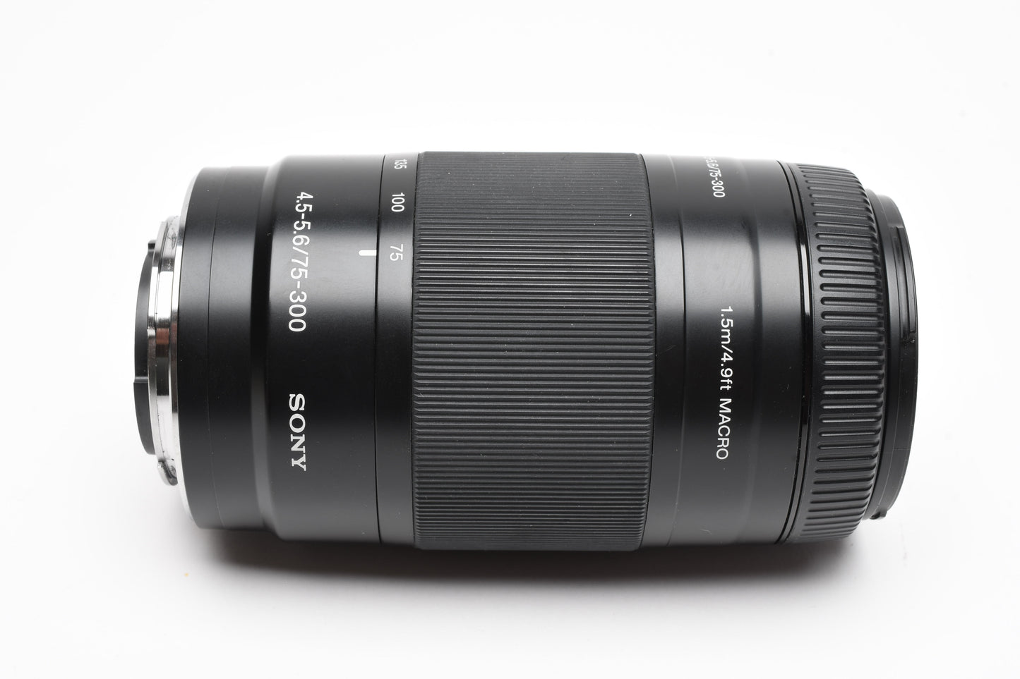 Sony AF 75-300mm f4.5-5.6 lens (A-Mount) caps, hood, Boxed, Mint-