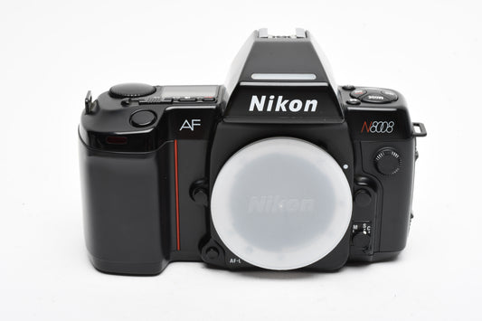 Nikon N8008 35mm SLR Body, cap, strap, tested, Great!