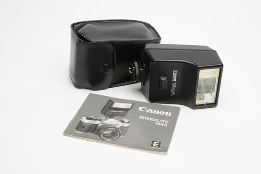 Canon 188A electronic flash  w/case, manual, tested, very clean