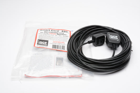 OCF Smart Cord 32C E-TTL 32' cable for Canon Speedlite flashes, New