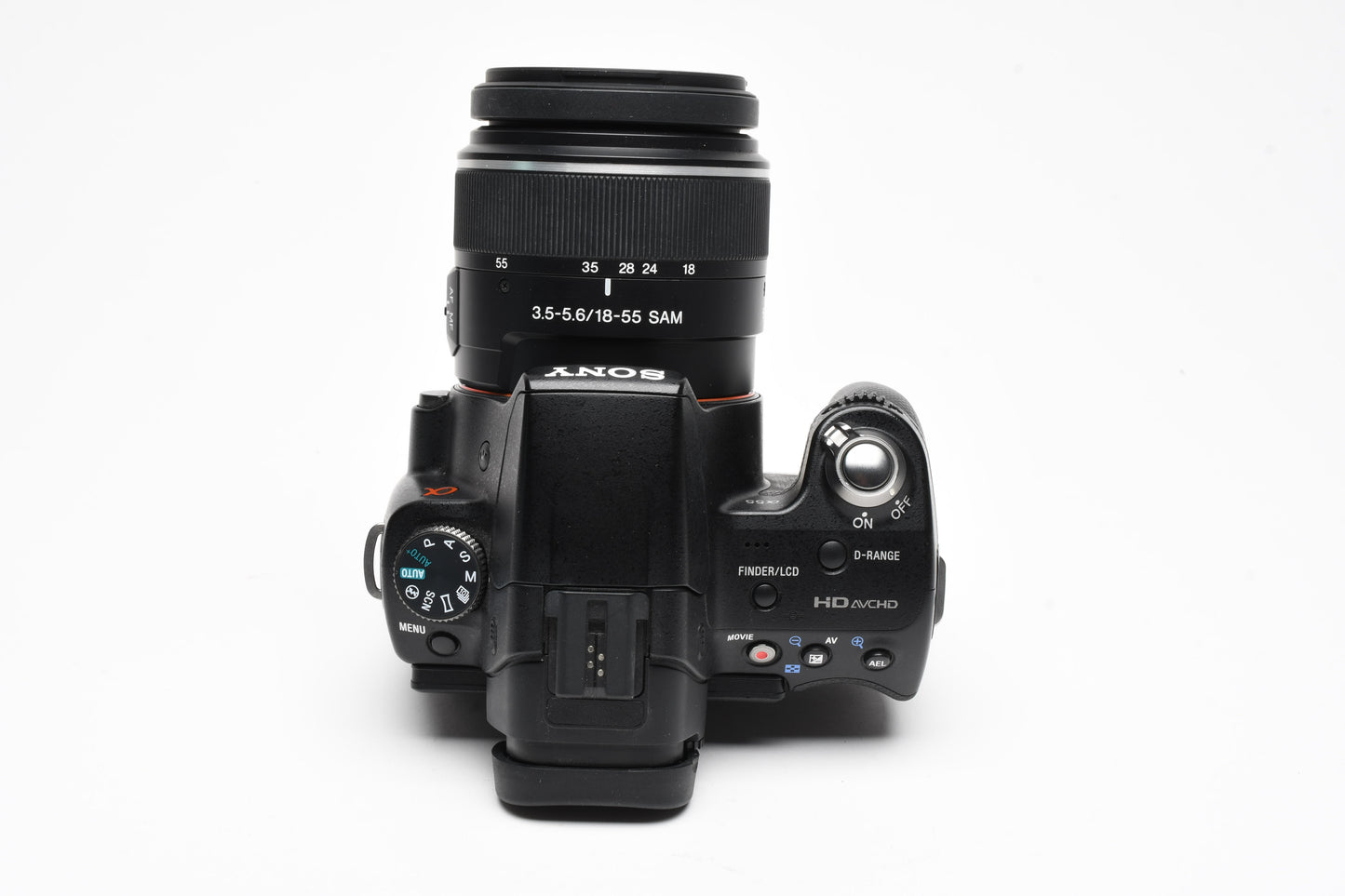 Sony A55 DSLR w/18-55mm f3.5-5.6, 2X batts+charger+remote, Box, 21K Acts