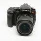 Sony Alpha A300 DSLR Camera w/18-70mm f3.5-5.6, Book, batt+charger, Clean