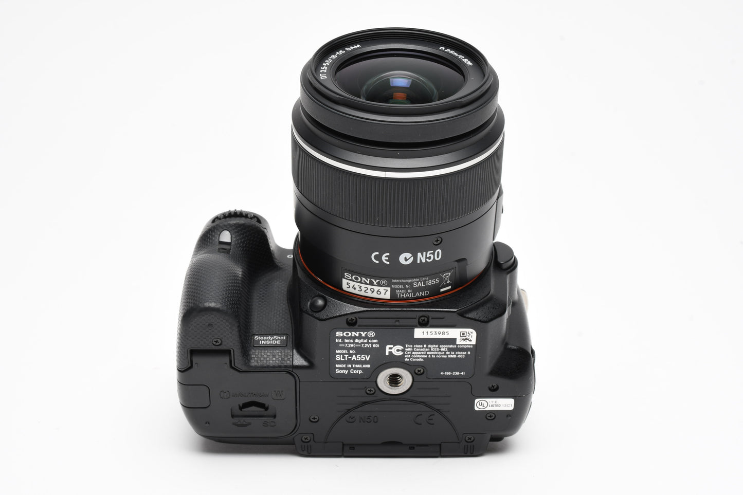 Sony A55 DSLR w/18-55mm f3.5-5.6, 2X batts+charger+remote, Box, 21K Acts
