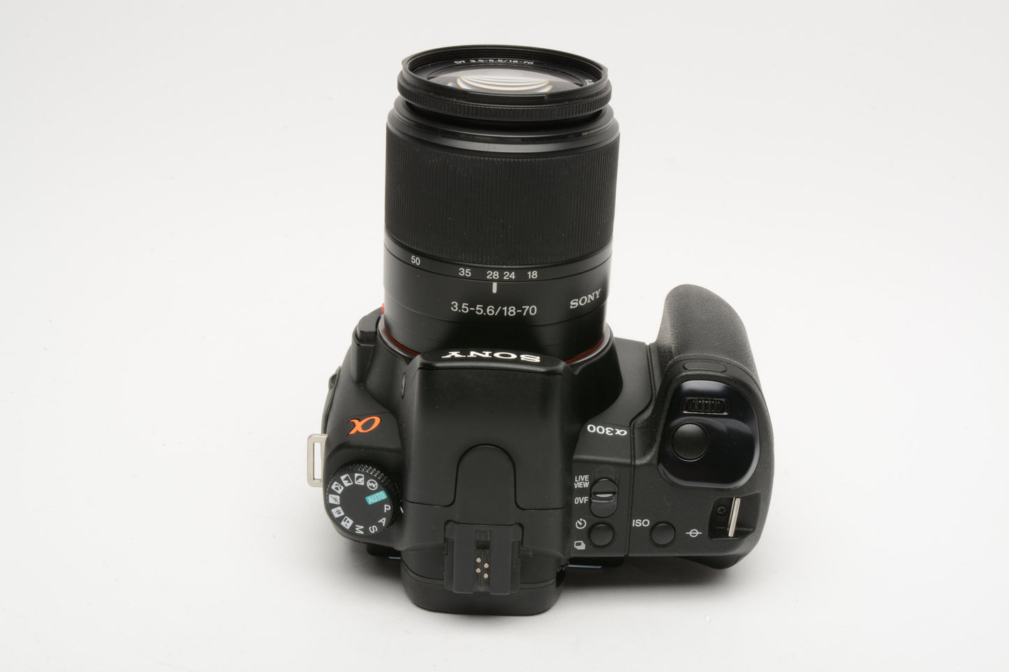 Sony Alpha A300 DSLR Camera w/18-70mm f3.5-5.6, Book, batt+charger, Clean