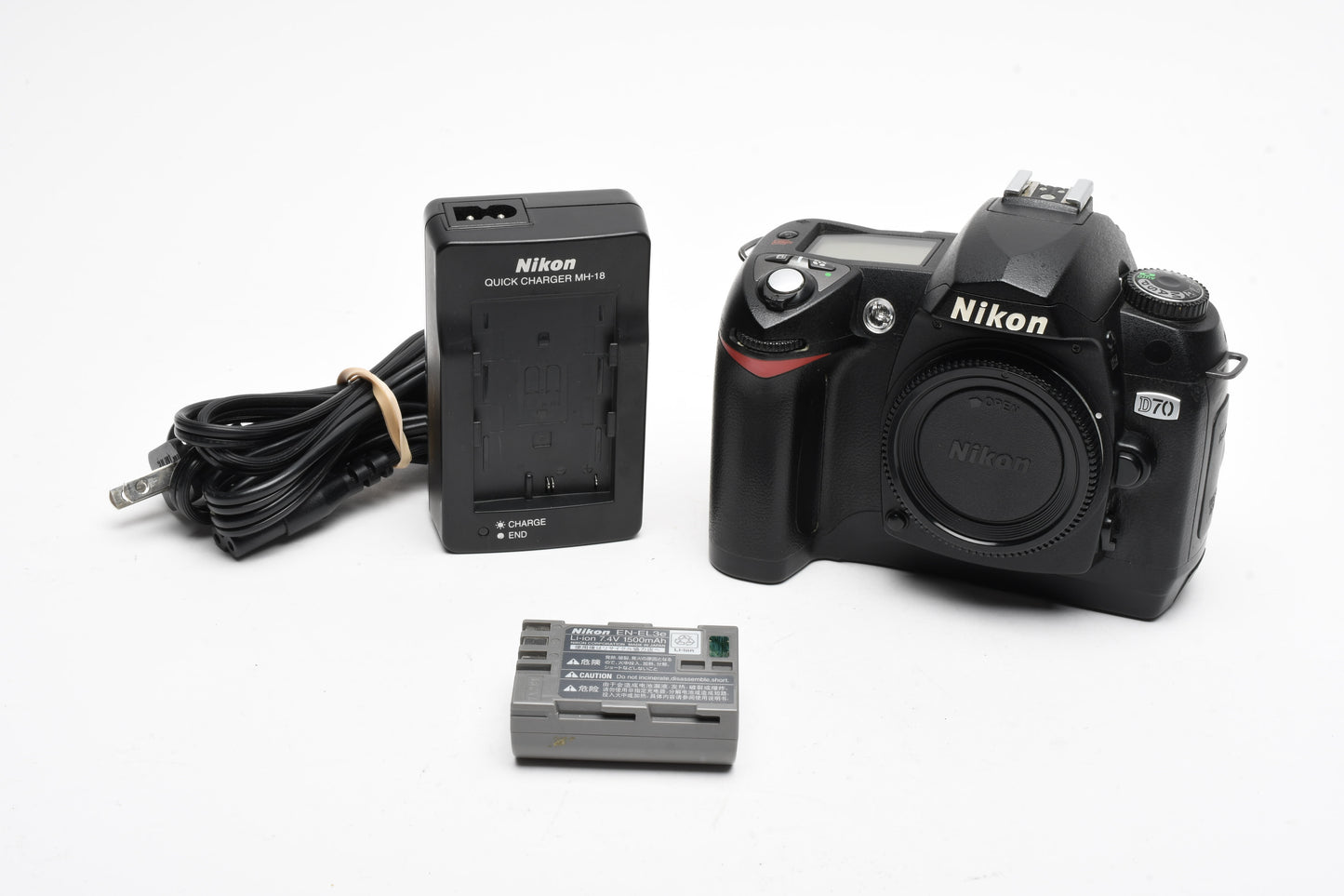 Nikon D70 Body Only, Batt, Charger, 30,866 Acts, Tested