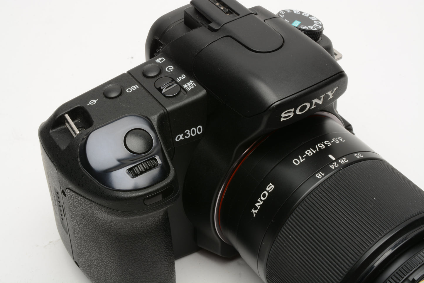 Sony Alpha A300 DSLR Camera w/18-70mm f3.5-5.6, Book, batt+charger, Clean