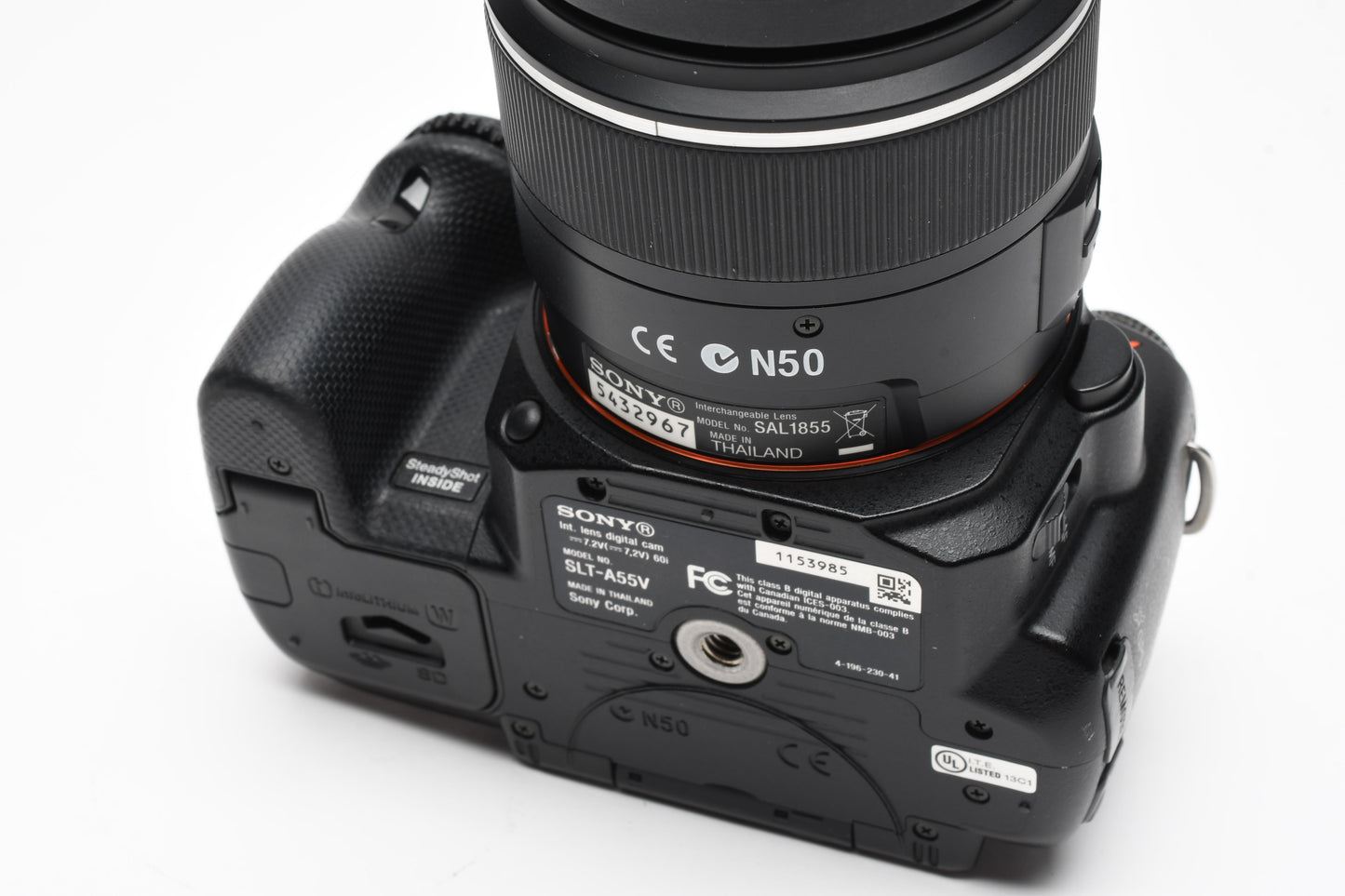 Sony A55 DSLR w/18-55mm f3.5-5.6, 2X batts+charger+remote, Box, 21K Acts