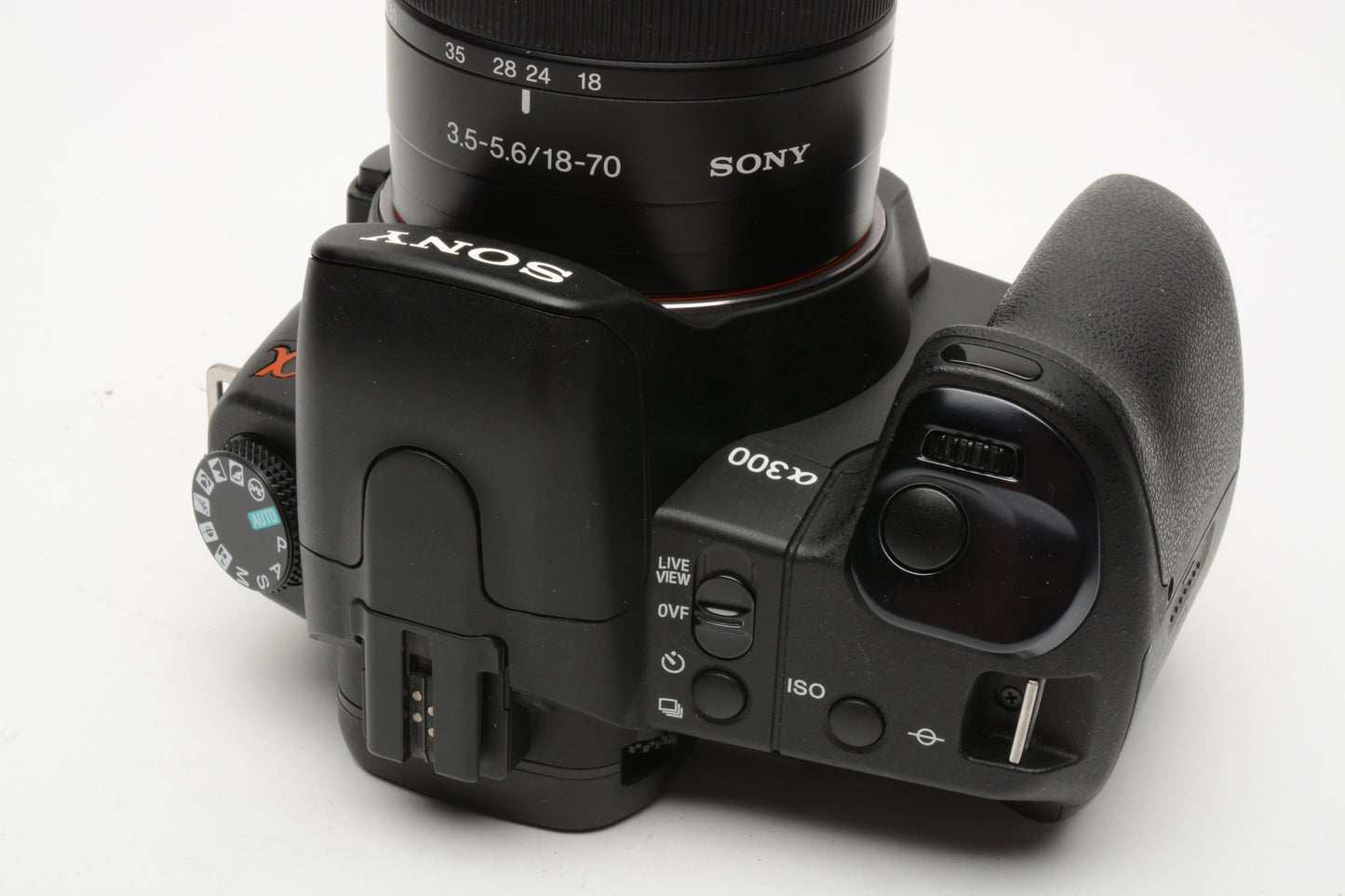 Sony Alpha A300 DSLR Camera w/18-70mm f3.5-5.6, Book, batt+charger, Clean