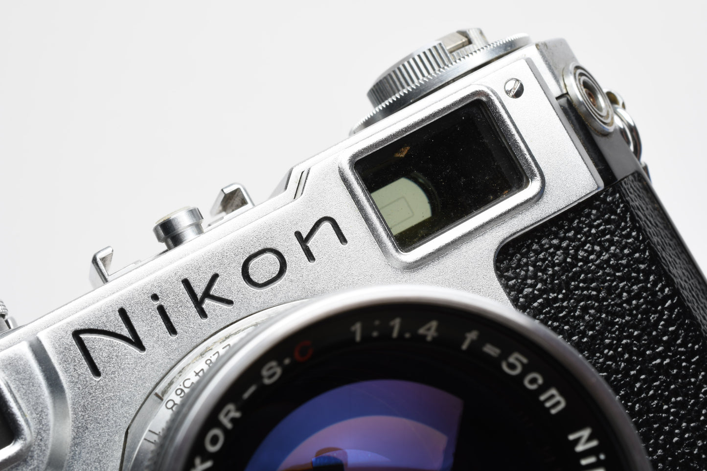 Nikon S2 Chrome Nippon Kogaku Rangefinder Camera w/5cm f1.4 Lens, case, good!