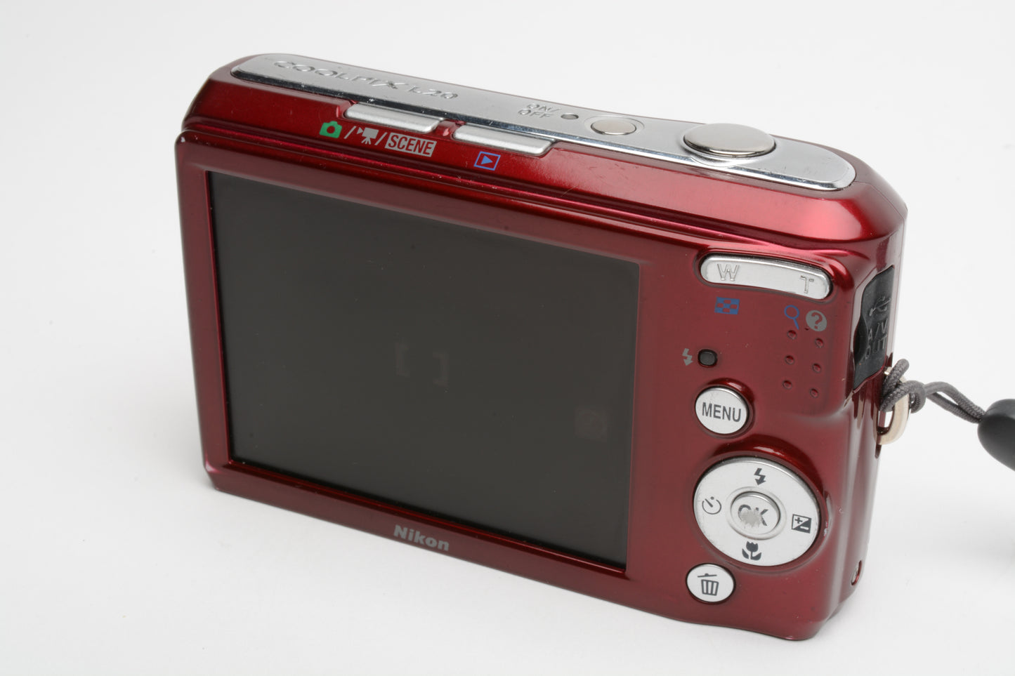 Nikon Coolpix L20 10MP Digital Point&Shoot Camera (Red), Tested, Very nice