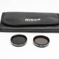 Nikon 28mm Neutral Density ND4 and ND8 filters in pouch, very clean