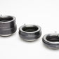 Vivitar Extension Tube Set AT-5 36mm, 20mm, 12mm for Minolta MD mount + case