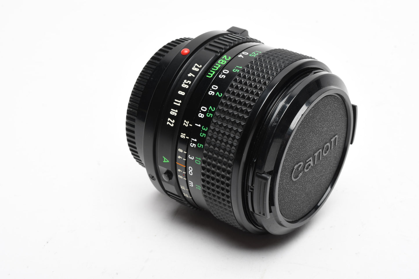 Canon FD 28mm f2.8 wide angle lens, caps, Nice and clean wide angle lens