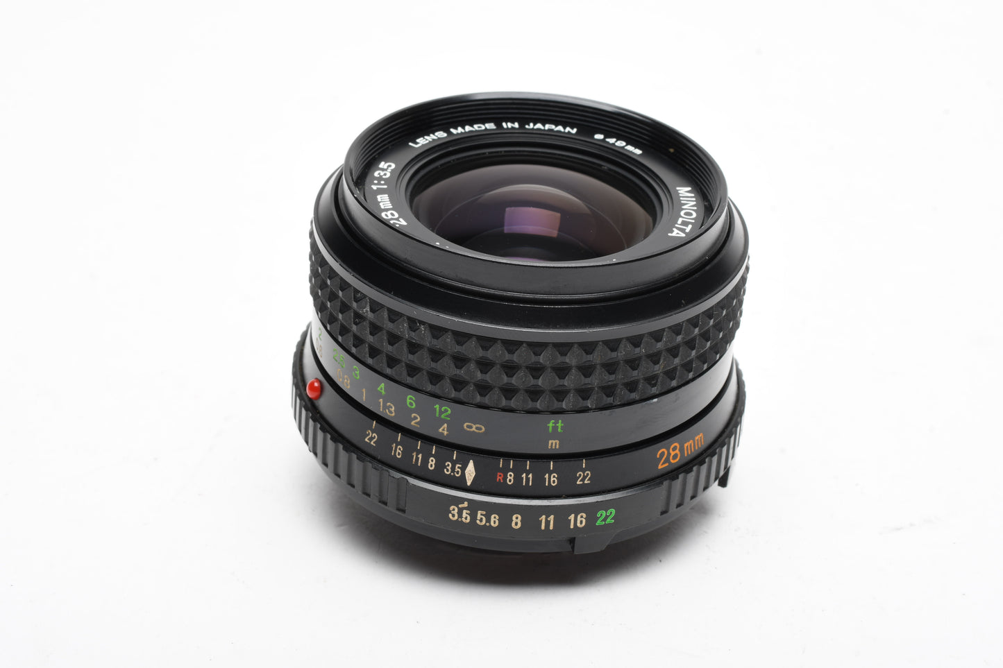 Minolta W.Rokkor 28mm f3.5 MD Mount, caps, clean, smooth, sharp