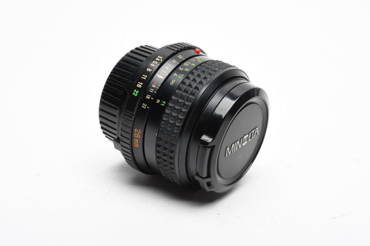 Minolta W.Rokkor 28mm f3.5 MD Mount, caps, clean, smooth, sharp