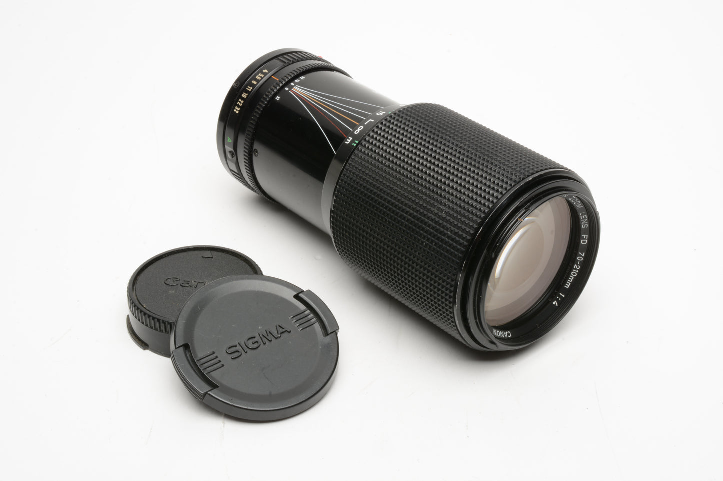 Canon FD 70-210mm f4 Macro zoom lens, caps, good, smooth, Clean