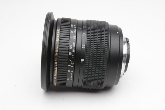 Tamron AF 11-18mm f4.5-5.6 Di-II LD Aspherical IF Lens For Nikon, caps, +UV & pouch